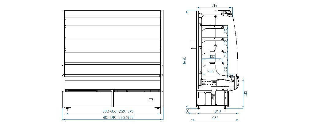 Refrigerated multideck Modena