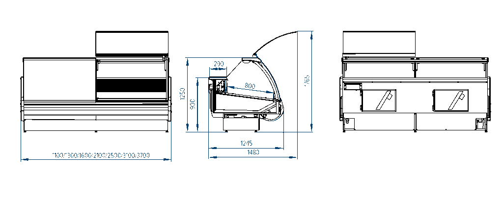 Refrigerated displey case Delia
