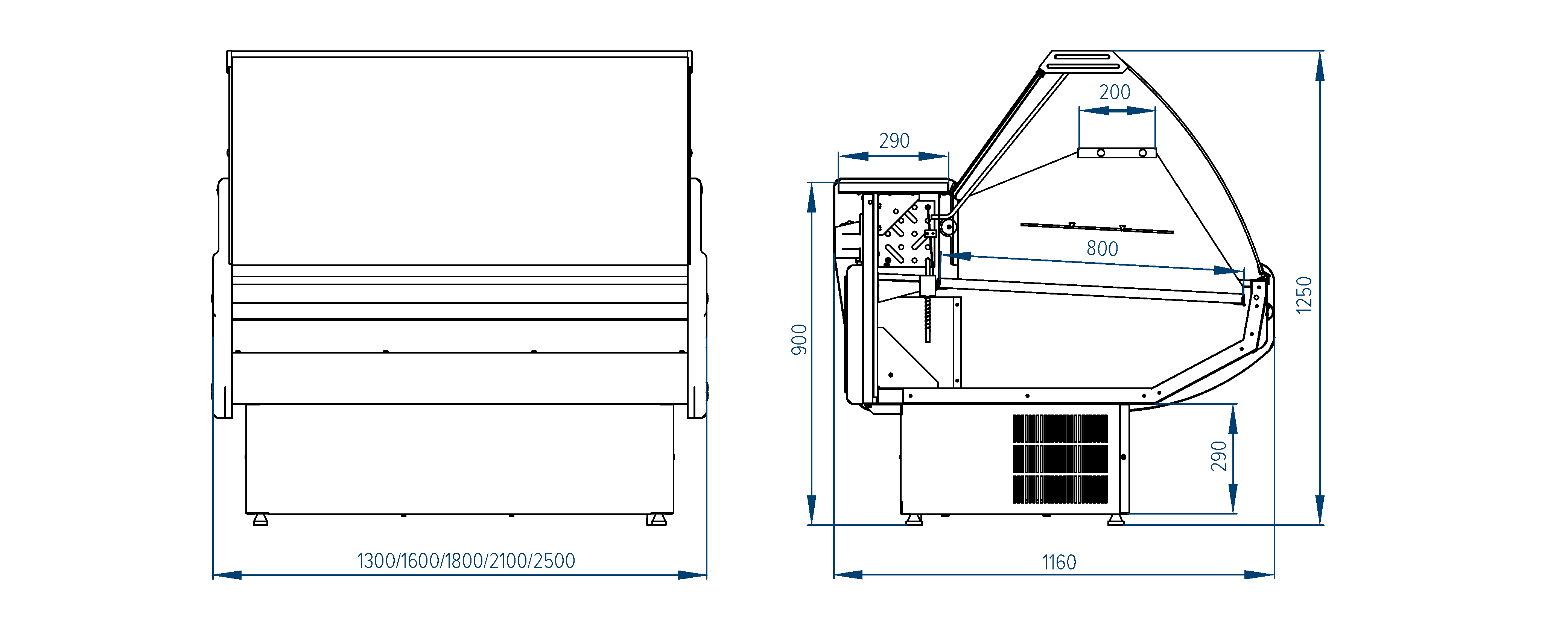 Refrigerated display cases Savona Refrigerated display cases Savona