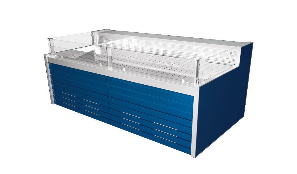 Refrigerated display case Savona Cube fish on ice Refrigerated display case Savona Cube fish on ice