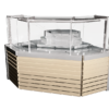 Refrigerated display case Savona Cube open angle